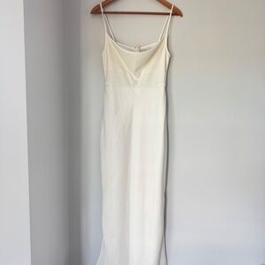 CALI SATIN CHARMEUSE MIDI DRESS